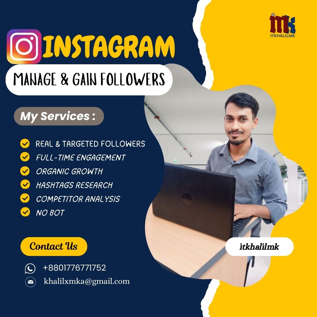 itkhalilmk's tweet photo. I will do instagram marketing and promotion for super fast organic
#digitalmarketing #digitalmarketingtips #digitalplatform #socialmedia #socialmediamarketing #socialmediamanager #socialmediamarketing #socialmediamanagement #socialmediastrategy https://t.co/oTvjSt1Hye