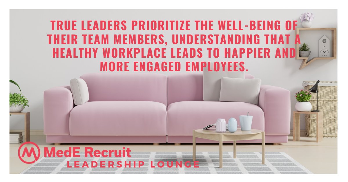 MedeRecruit's tweet photo. A healthy workplace leads to happier and more engaged employees. 

#mederecruit #leadershiplounge https://t.co/3m3Ehk9vnd