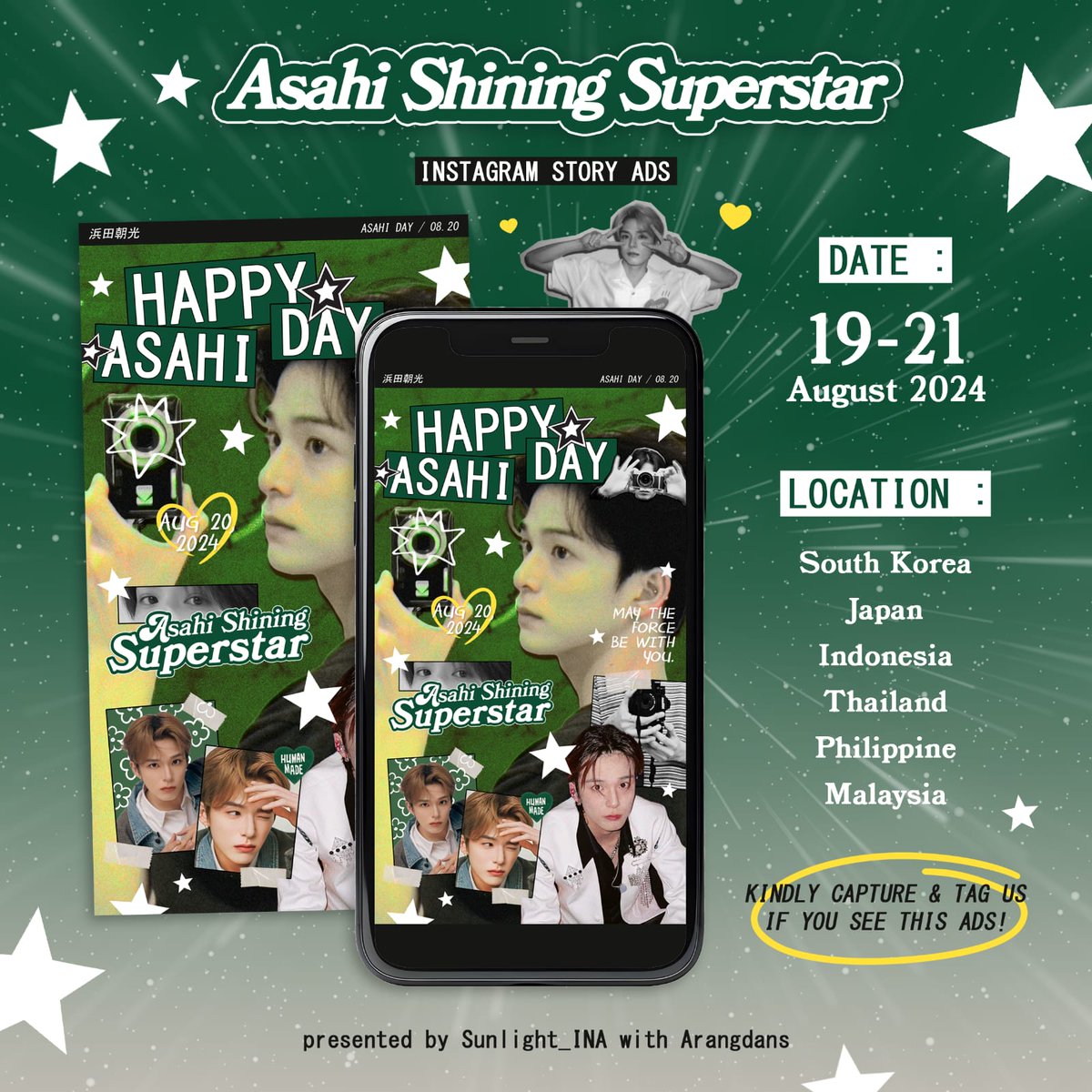 sunlight_ina's tweet photo. ⋆.˚✮ 𝐀𝐬𝐚𝐡𝐢 𝐒𝐡𝐢𝐧𝐢𝐧𝐠 𝐒𝐮𝐩𝐞𝐫𝐬𝐭𝐚𝐫 ✮˚.⋆

𓍼𝐈𝐧𝐬𝐭𝐚𝐠𝐫𝐚𝐦 𝐒𝐭𝐨𝐫𝐲 𝐀𝐝𝐬

🗓️ 19 - 21 August
📌 South Korea, Japan, Indonesia, Thailand, Philippine, Malaysia

Kindly tag us if you see this ads🤍

#TREASURE #ASAHI #트레저 #아사히 #朝光 https://t.co/pOCIENgDGC