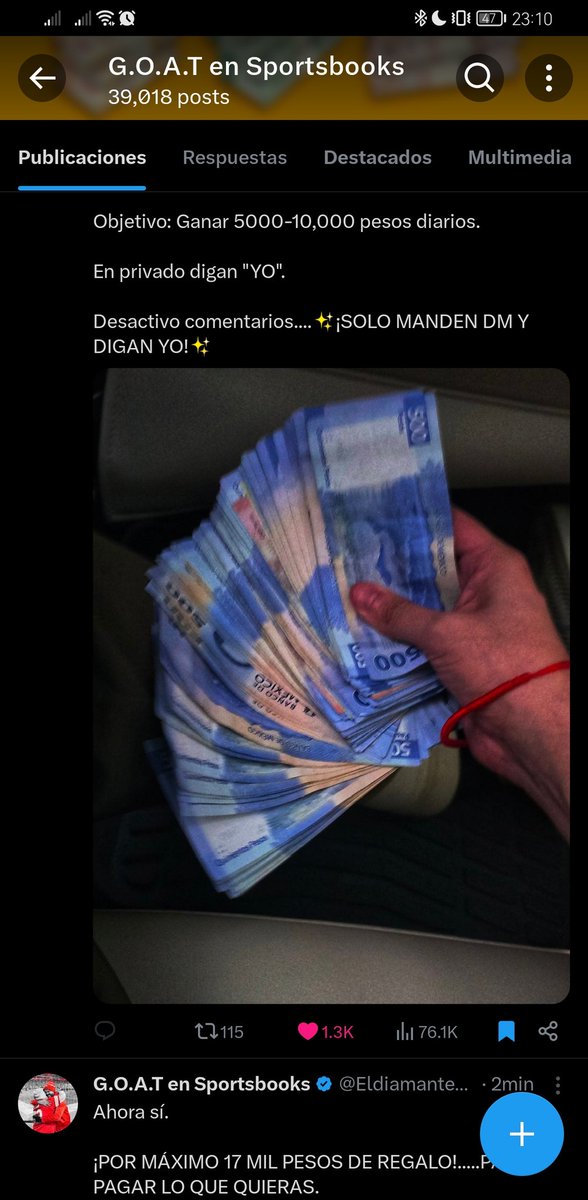 SdMsDann25's tweet photo. @Eldiamantenegro Aweboooo salió la marrana!!! Vamos por esos 17k 🍀🍀🍀 https://t.co/cdBx3MATjp