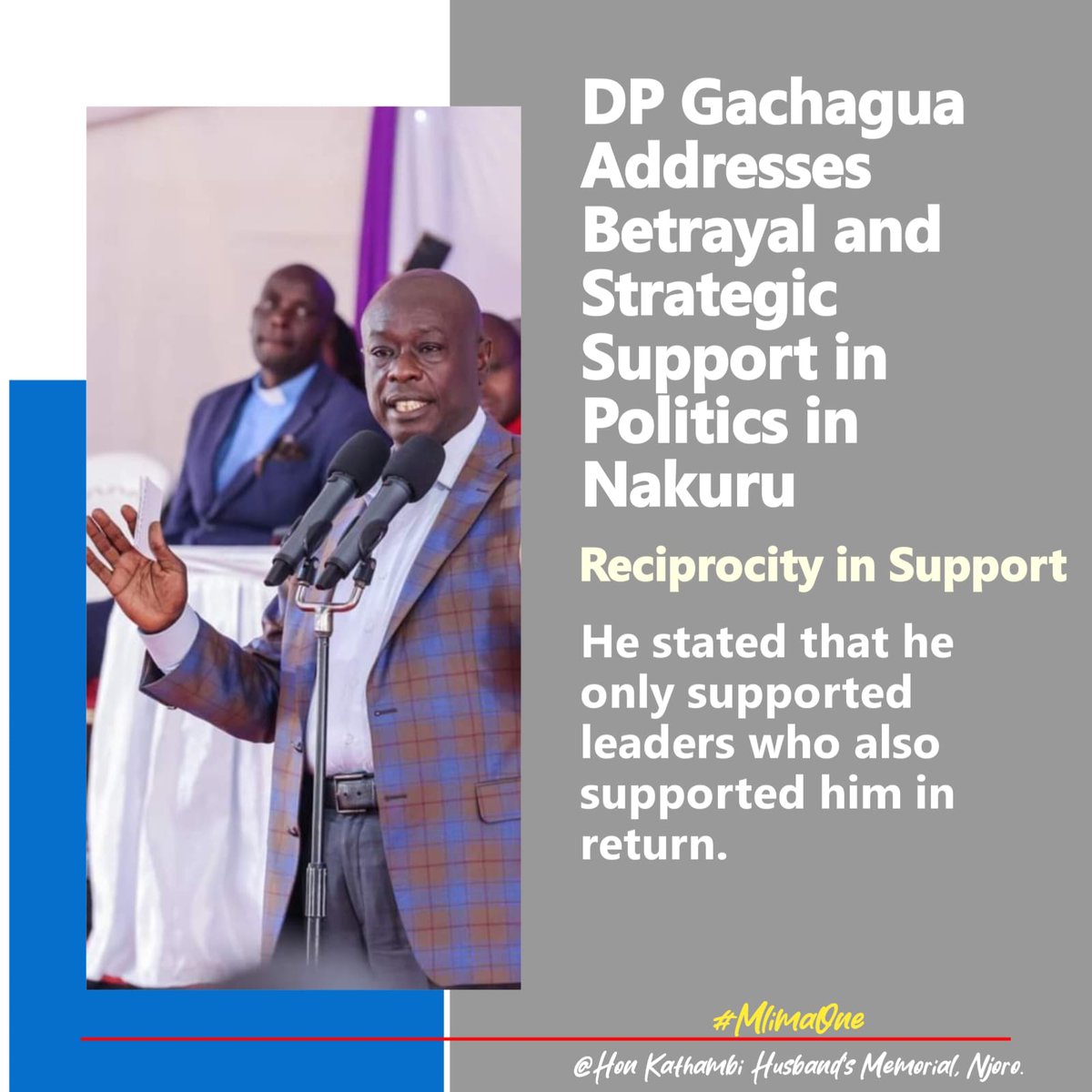 NjeriWaKirima's tweet image. He supports leaders who also stand by him. Loyalty is key in politics.
#RigathiOnAssignment 
#Mlima