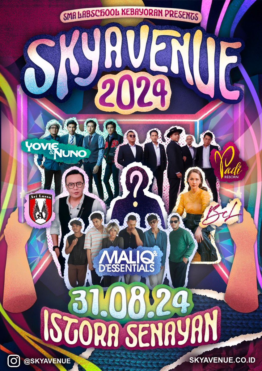 SMA LABSCHOOL KEBAYORAN PROUDLY PRESENTS. . . 🥁

The 19th Annual 🫧 SKYAVENUE 2024 🫧
With the theme 🌬️✨ “Whisparia of the Phantasmaghoric Haven” ✨🌬️
📍Istora Senayan, 31st of August 2024