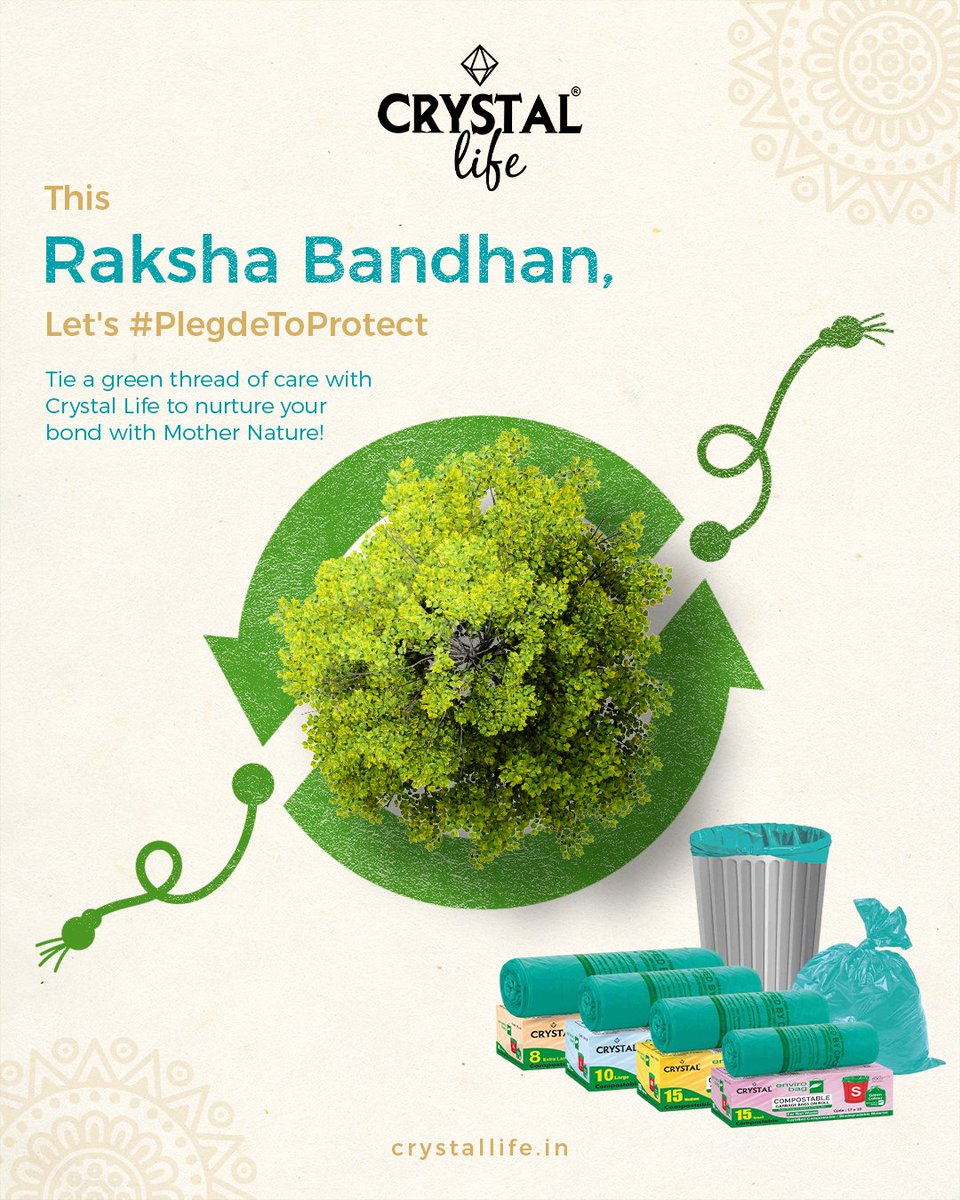 CrystalLife_in's tweet image. Let’s Protect Nature like we protect our loved ones 🌏 with Crystal Life’s biodegradable and compostable products. 🌱♻️ 

#CrystalLife #RakshaBandhan #PledgeToProtect #HappyRakshaBandhan #Protect #EcoFriendlyLiving #SustainableChoices #CelebrateGreen #GoGreen #BondWithNature
