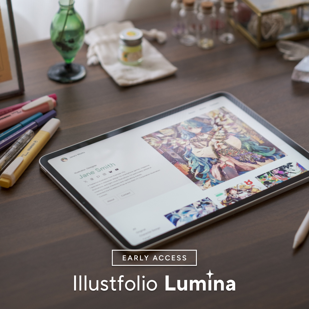 sanographix's tweet photo. 🎉✨本日リリースしました
「Illustfolio Lumina」というテンプレートを作りました。イラストレーターのポートフォリオサイトを簡単に作れます🧑‍🎨
詳しくは👇
https://t.co/BESyVmQUYL
#IllustfolioLumina https://t.co/4ezFxKNR74