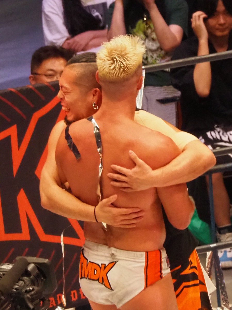uruurumoko's tweet photo. G1 CLIMAX 34
ザック選手の優勝が決まった時の藤田選手の顔が素敵過ぎる🥹

#G1CIMAX34 
#藤田晃生
＃ザックセイバージュニア https://t.co/qY3kedcMcZ
