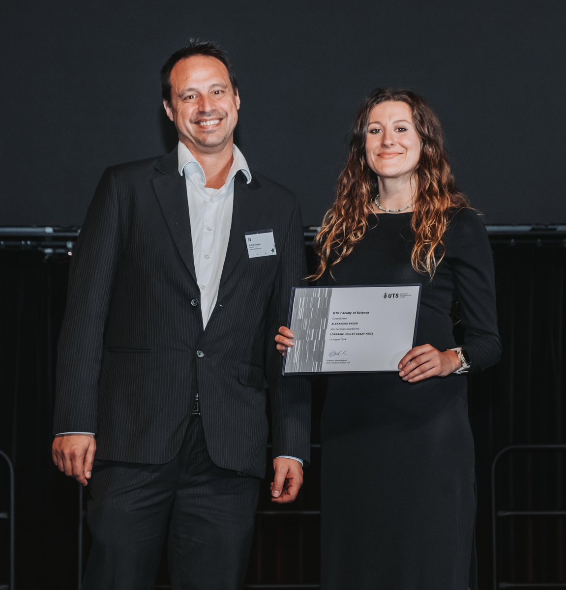 Alexandra Skeer (@alexandraskeer) on Twitter photo Was lucky enough to celebrate my one year PhD milestone by accepting the Lorraine Holley Essay Prize at the <a href="/UTS_Science/">UTS Science</a> award ceremony last week. This prize is for the student with the highest mark on a 1,000 word essay detailing the social benefits of their project 🪸 Was lucky enough to celebrate my one year PhD milestone by accepting the Lorraine Holley Essay Prize at the <a href="/UTS_Science/">UTS Science</a> award ceremony last week. This prize is for the student with the highest mark on a 1,000 word essay detailing the social benefits of their project 🪸