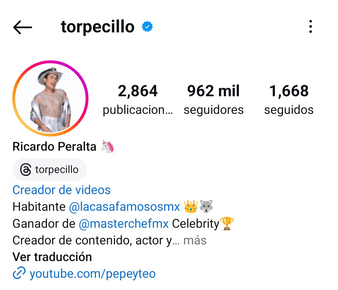 EmZkPr's tweet photo. Ricardo Peralta ha perdido 38 mil seguidores en Instagram en una hora. Bajó de 1 millón a 962 mil.

Ha perdido 10 seguidores por segundo desde su estúpido y ridículo posicionamiento con Arath. #LCDLFMx2

#LaCasaDeLosFamososMx
#LaCasaDeLosFamososMx2 https://t.co/lhk8vkC2UV