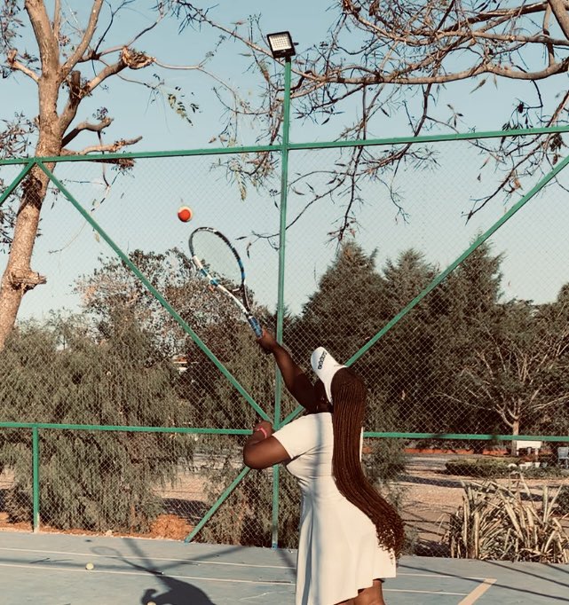 Chalweeee's tweet photo. Happy place. 🎾 https://t.co/AGMaM7e0VQ