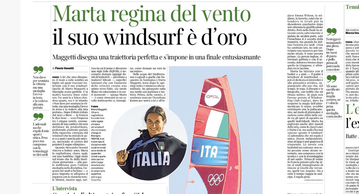 paoloangeloRF's tweet photo. #vanetti” a lei che ama disegnare il mare a volte sembra un foglio sul quale tracciare traiettorie con il suo windsurf quelle di #maggetti a Marsiglia erano perfette e la matita lasciava linee color oro tre anni fa a Tokyo quarta ora in trionfo..ecco l’impresa..”#Parigi2024 https://t.co/IzFjCsDPOj