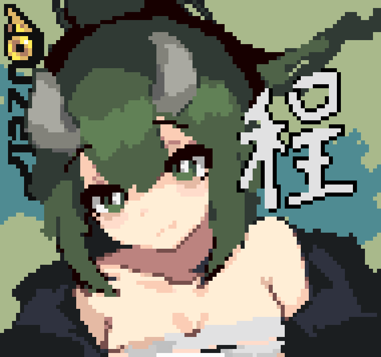 #ドット絵 #像素画 #Pixelart
Green friend ：P