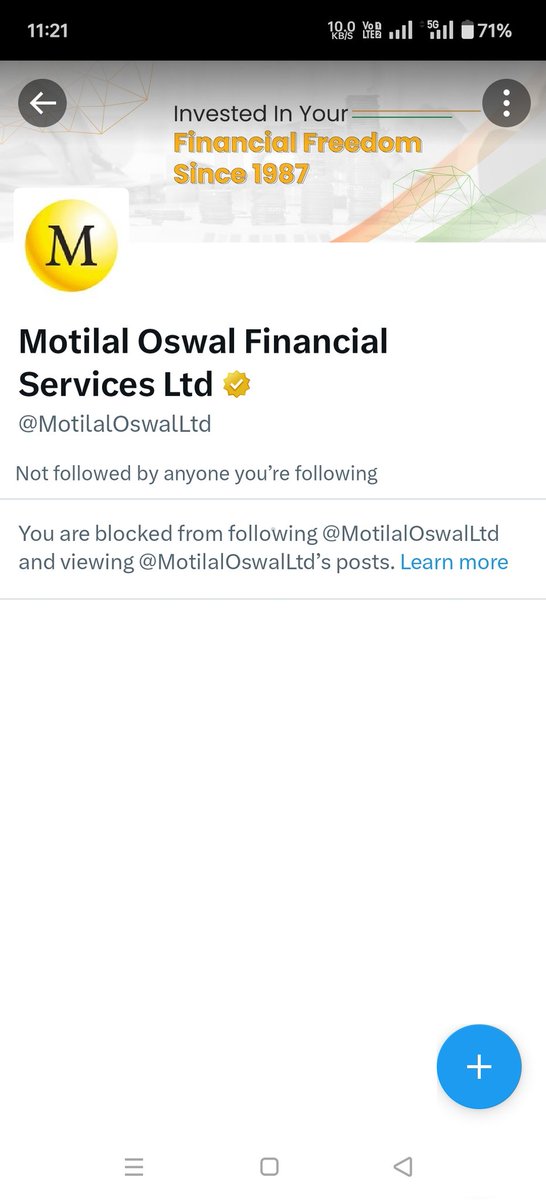 yogeshmhetarr's tweet photo. @MotilalOswalLtd @MrMotilalOswal @BSEIndia @NSEIndia @SEBI_India @MrMotilalOswal 
@SEBI_India 
@aniket_mag68119 
@BSEIndia 

Motilal Oswal Financial Services Ltd has blocked me from giving me justice.. 
Why are you behaving so badly..
sebi my request plz take strict action against them...
Plz help @SEBI_India
@sebi help
@BSEIndia https://t.co/A0inGvxaV9