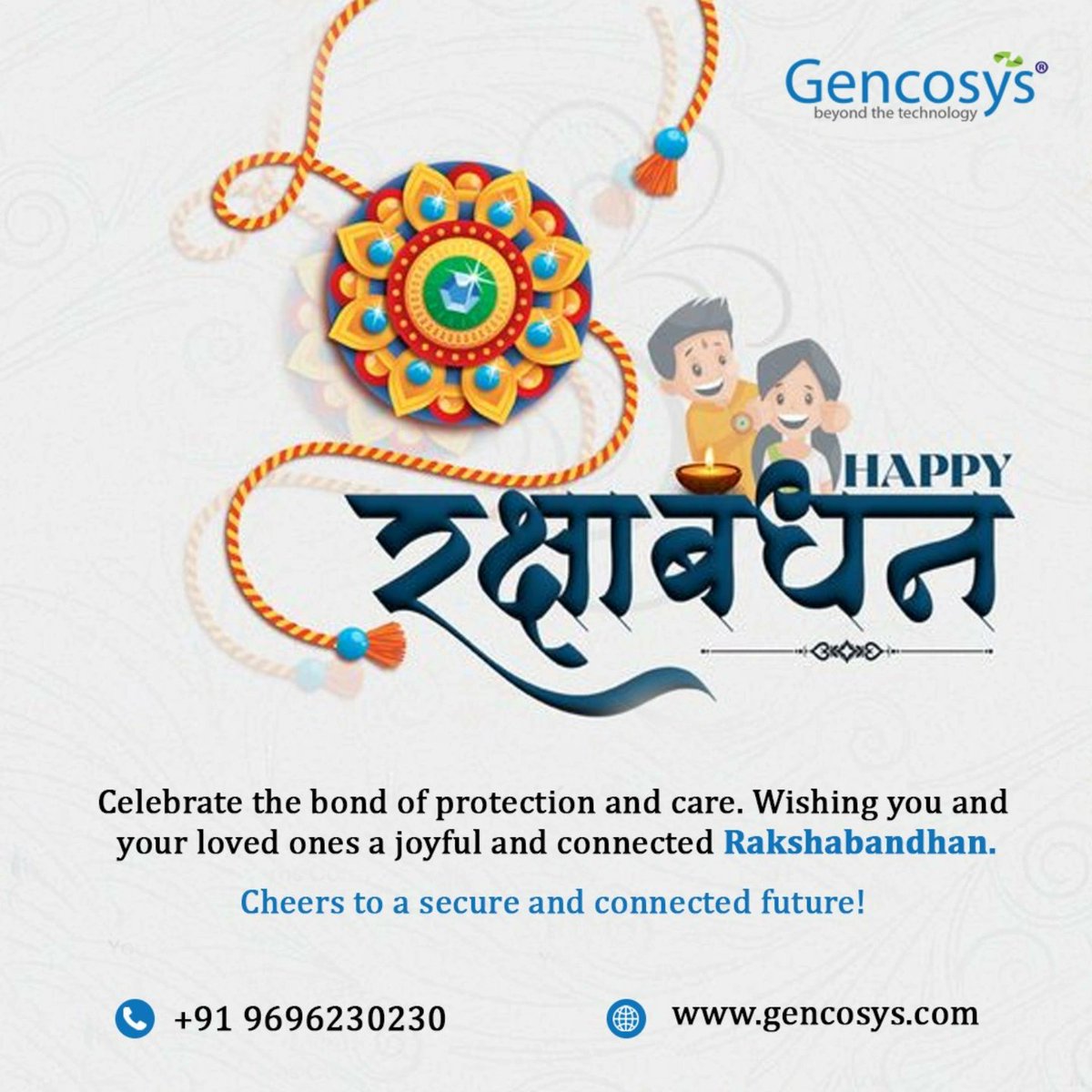 Gencosys's tweet photo. On this special day, let's celebrate the unbreakable bond between brothers and sisters. Just like the threads of Rakhi, may our relationships be woven with love, trust, and endless support.

#RakshaBandhan #SiblingLove #Gencosys #FamilyBonds #FestiveVibes https://t.co/Xd2leDW1I1