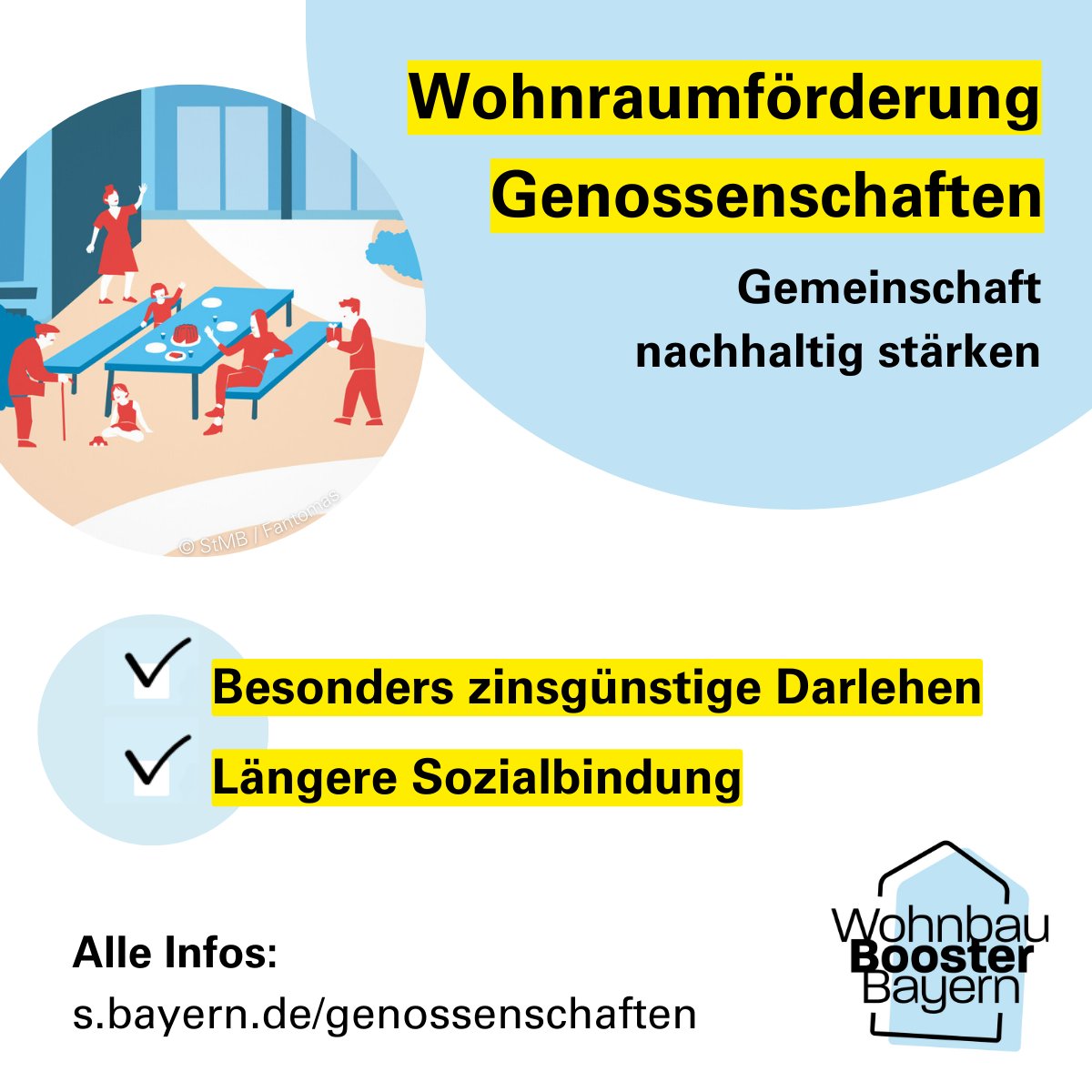 Dauerhaft bezahlbare #Mieten machen genossenschaftliches Wohnen attraktiv. Mit dem #WohnbauBooster #Bayern fördern wir lange #Sozialbindungen mit attraktiven Darlehen. So können möglichst viele Menschen die Vorteile der Genossenschaften nutzen. 👨‍👩‍👧‍👦🏢
ℹ️ s.bayern.de/genossenschaft…