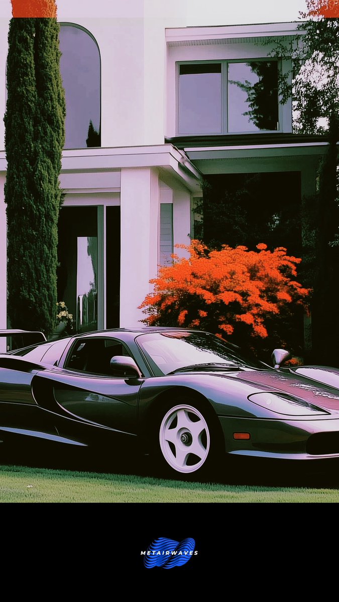 Experience the intersection of luxury and modern design with #metart 🌐             - LINK IN BIO - This stunning visual captures the essence of sleek automotive excellence set against a backdrop of contemporary architecture.