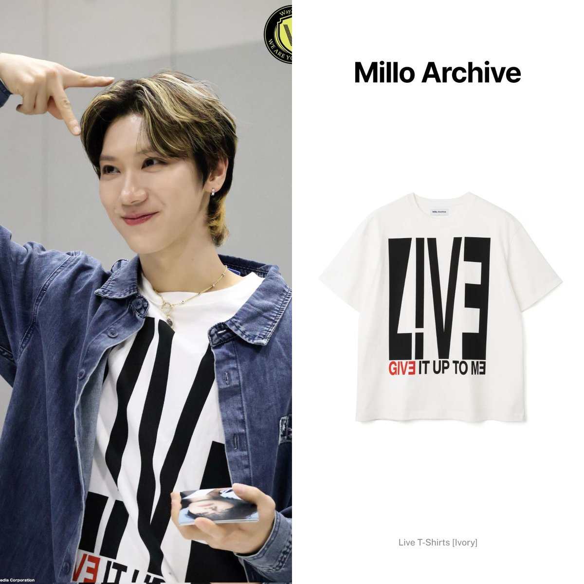 emmabesidepr's tweet photo. 일본 활동 속 웨이션브이 텐의 티셔츠 정보!
✔️Celeb: WayV 웨이션브이 텐
✔️Brand: Millo Archive
✔️Item: Live T-Shirts [Ivory]
✔️Media: 웨이션브이 공식 일본 블로그
#밀로아카이브 #Milloarchive #wayv #wayvten #ten #웨이션브이 #웨이션브이텐 #tenwayv #wayvstyle #wayvfashion #wayvoutfit https://t.co/veBzim0Kfk