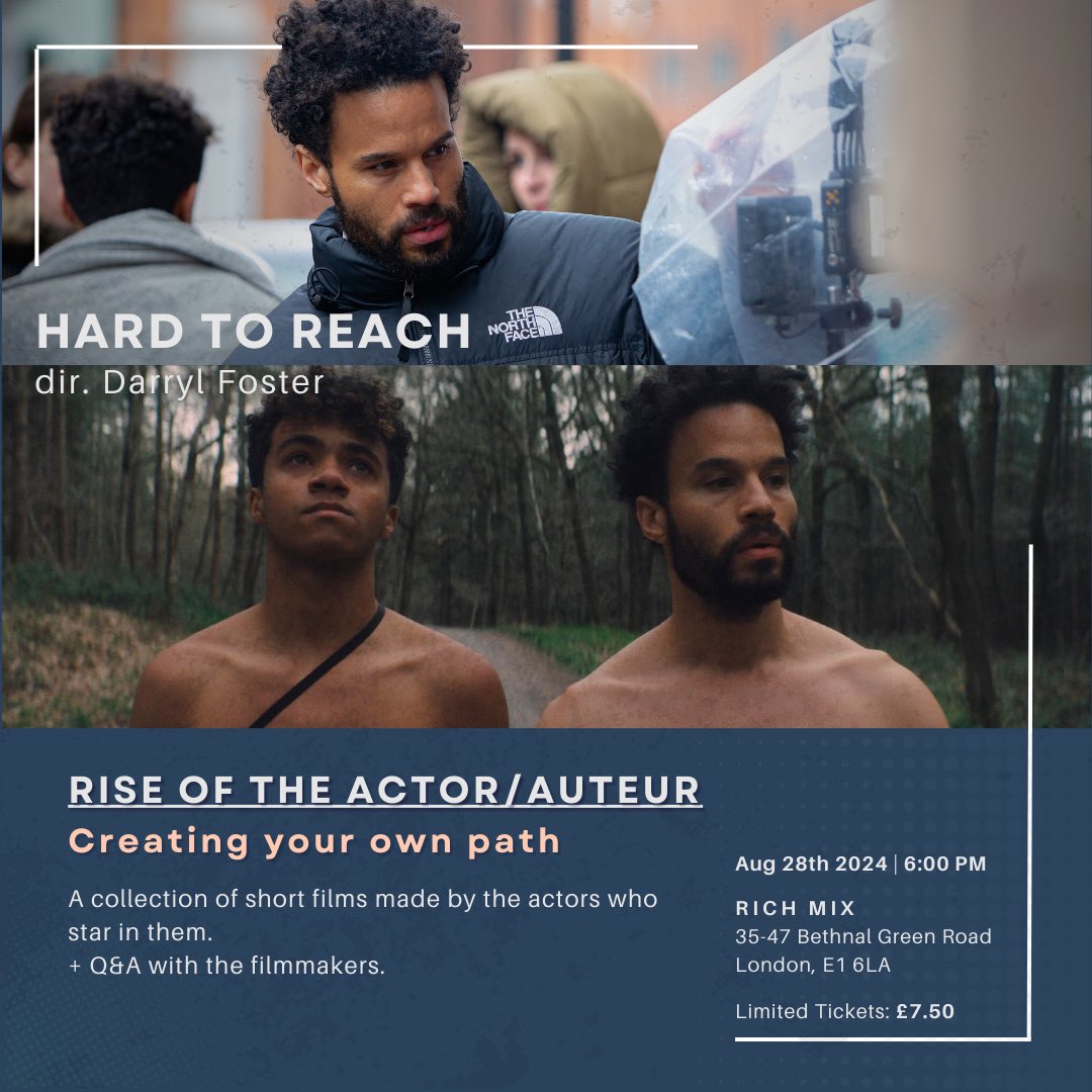 Excited to be screening 'The First Time I Never Met You' alongside some great short films all made by the actors who star in them...  with @LouisaCBurnham, Darryl Foster &amp; Daisy Moore

🗓️Wed Aug 28th | 6:00PM 
📍<a href="/RichMixLondon/">Rich Mix</a>, E1 6LA.
Tickets: richmix.org.uk/cinema/rise-of…