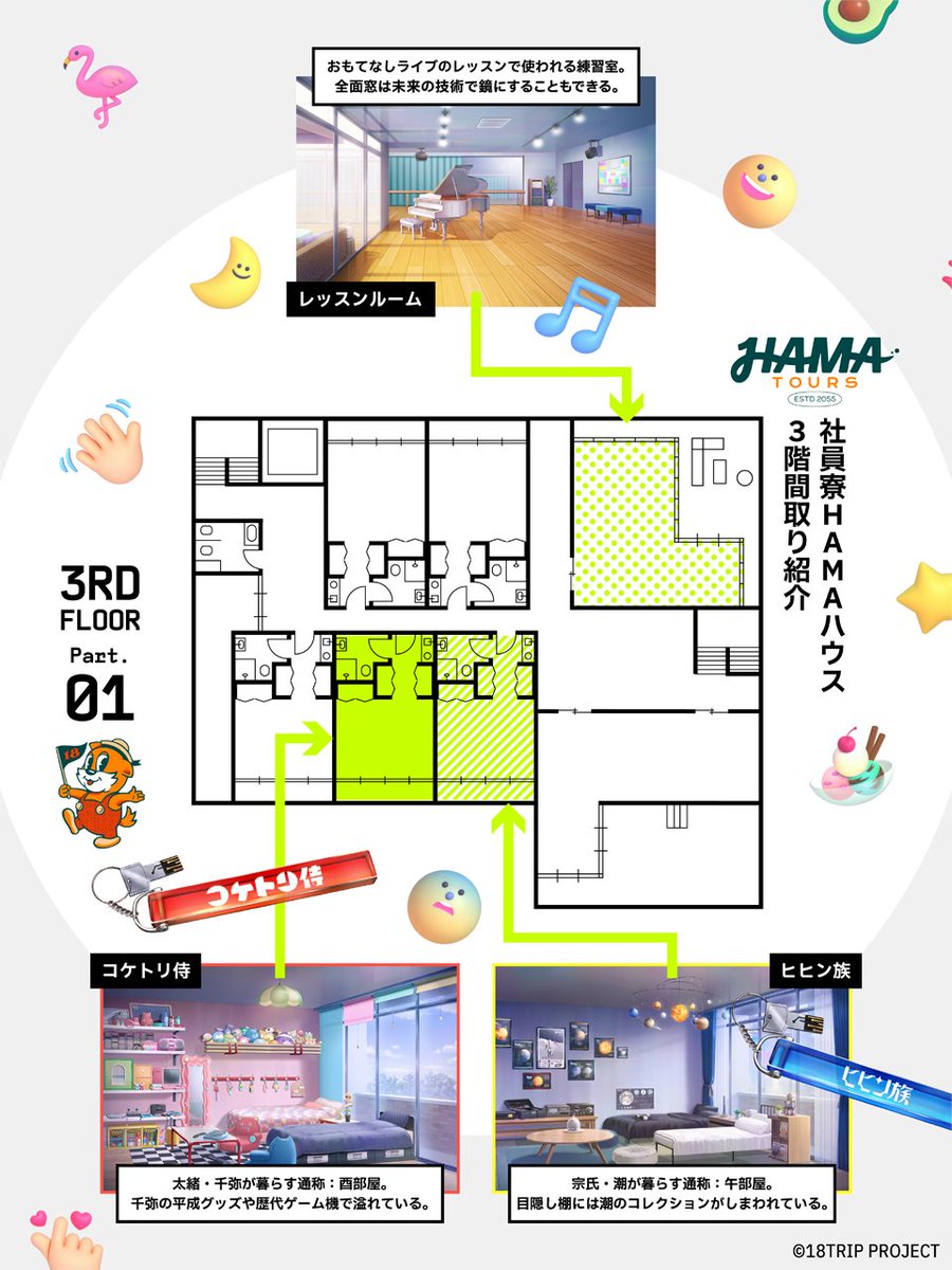 🏠HAMAハウス間取り図公開(第5回)🏠 HAMAツアーズメンバーが暮らす社員
