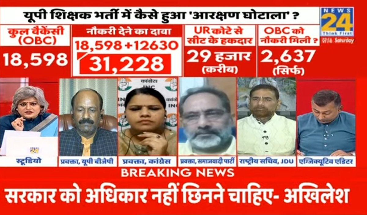 भ्रम का हाल तो देखो...

69000शिक्षकभर्ती में जहां कुल 34 हजार के आसपास UR की सीटें थी उसमें से OBC अकेले 29 हजार के हकदार हाने का दावा कर रहे हैं यानि सिर्फ पांच हजार में सामान्य, शिक्षामित्र व दिव्यांग समेत सब। मतलब पूरी भर्ती का सिर्फ एक वर्ग ही हकदार बनता है।

एक तरफ ग्राफिक्स