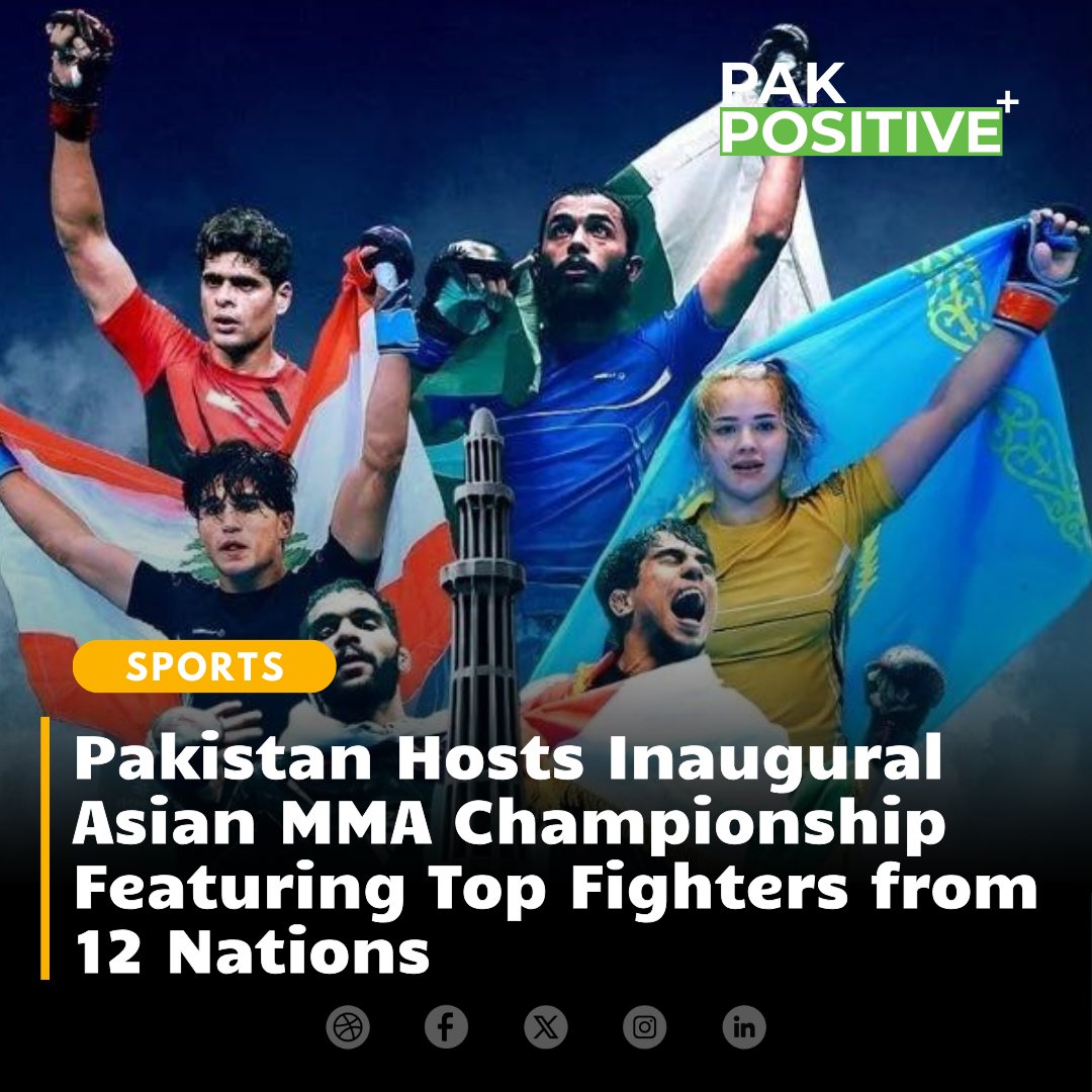 PakPositive_'s tweet image. Pakistan hosts its first-ever Asian MMA Championship, featuring 180+ fighters from 12 nations Kicking off with an exciting face-off India’s Shrikant vs Pakistan’s Rizwan Ali
#AsianMMA #PakistanMMA #MMAChampionship #ShrikantVsRizwan #PakistanSports #MMA2024 #MixedMartialArts