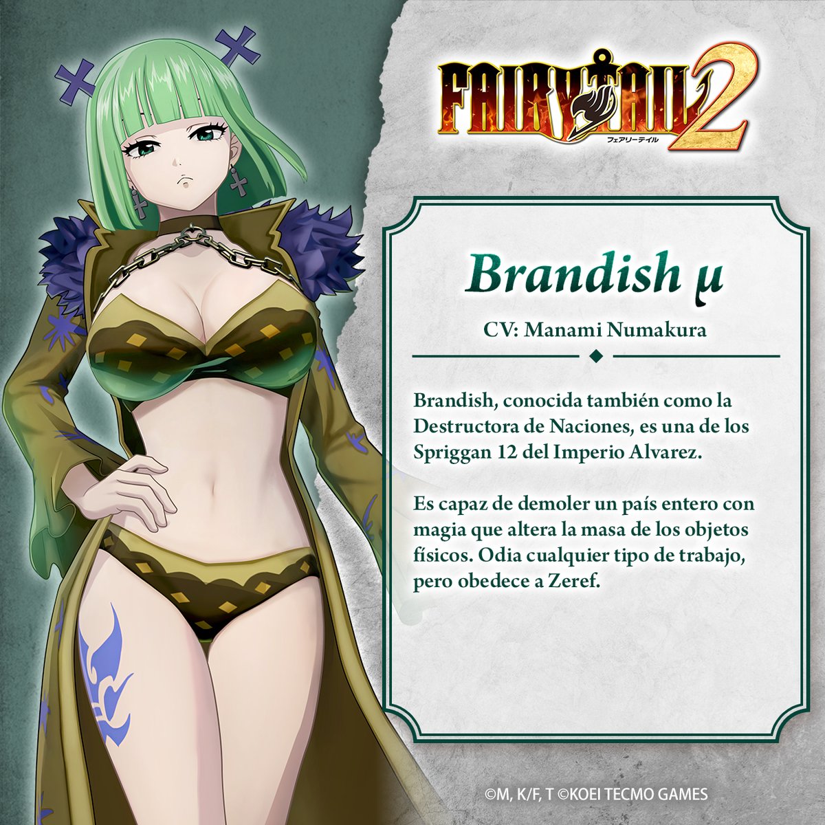 PLAION_ES's tweet photo. Spriggan 12: Brandish
Voz de #ManamiNumakura
Visita la página oficial: https://t.co/A4HsW8MPdO
#FAIRYTAIL #FAIRYTAIL2 https://t.co/dRgKIb8Ok3