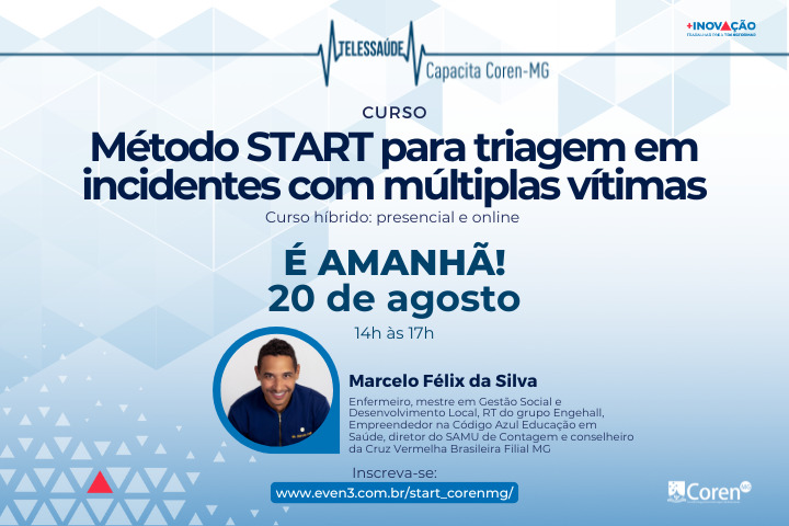 Se inscreva agora mesmo pelo link even3.com.br/start_corenmg
