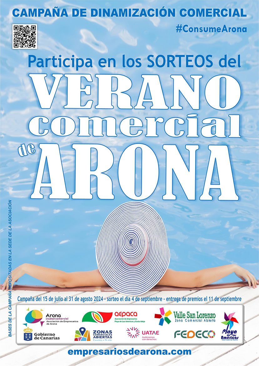 AECPArona's tweet image. 😎 Seguimos disfrutando del #verano en #Arona y #CostaAdeje 
🛍️Compra en el comercio del municipio y participa en la campaña de dinamización comercial 
ℹ️ empresariosdearona.com/index.php/noti…
@ALGN73 @VctorM2 @palfonsomartin @fatimalemesR @DacilLeon @AytoArona