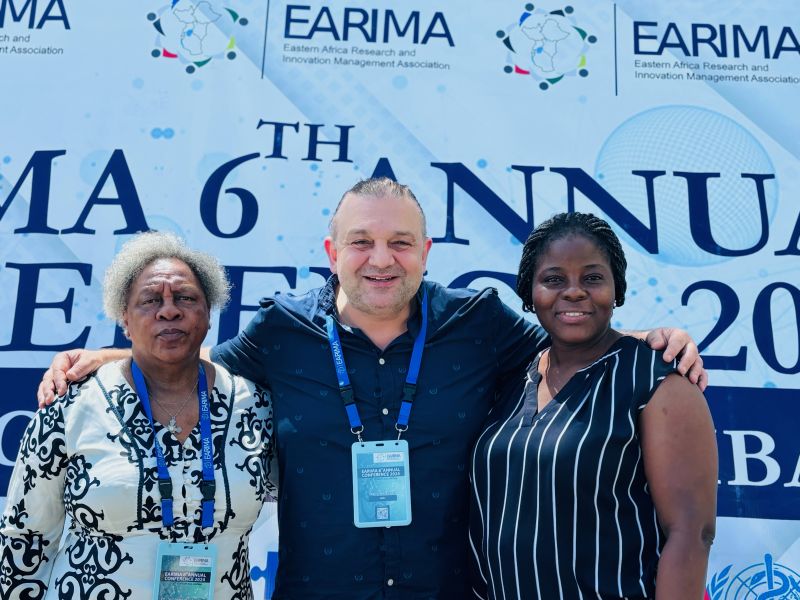 Tembeka Mpako-Ntusi, Garry Aslanyan and Stella Kakeeto, all members of the IPRC, are attending the EARIMA conference. They held a session on the IPRC and the professional recognition programme and thoroughly enjoyed the engagement with the East African RM community.