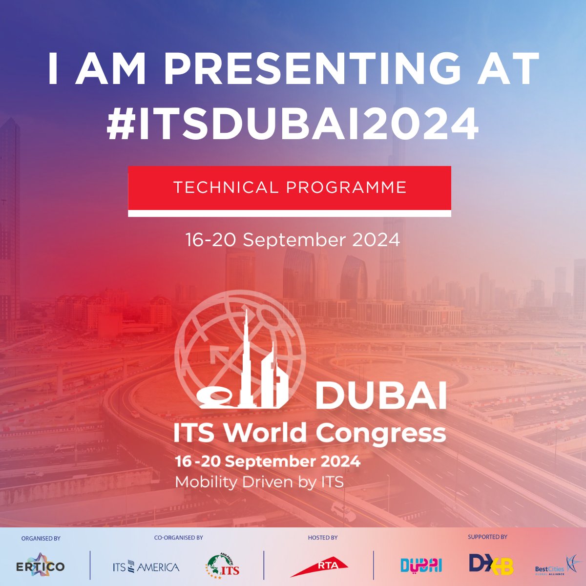Join me at #ITSDubai2024 on 17/09/2024! I will be discussing  during the session “Advanced insights in trust aspects of mobility data”. Don’t miss the 30th ITS World Congress in Dubai, 16-24 September. See you there! ITS World Congress. <a href="/ITS_Congresses/">ITS Congresses</a> 
itsworldcongress.com