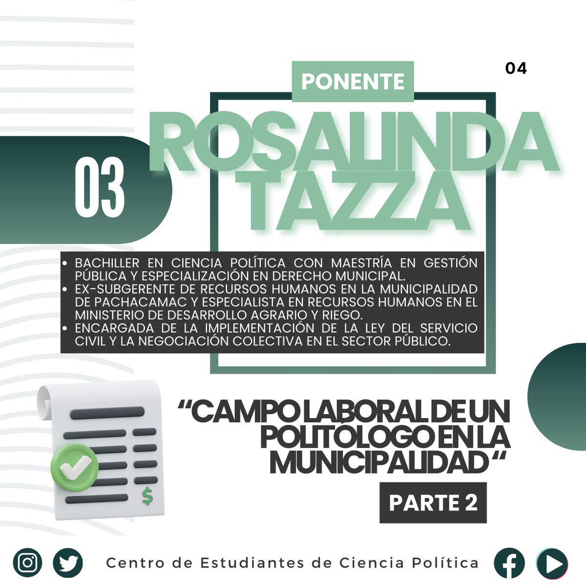 CecipUNMSM's tweet photo. #CECiP_INVITA

Únete a la conferencia "El Rol del Politólogo en la Gestión Municipal" 🏛️

🗓️ Viernes 23 de agosto | ⏰ 7:00 PM
📍 Facultad de Derecho y Ciencia Política - UNMSM
Charlas sobre prácticas y oportunidades laborales en municipalidades con expertos.
¡Entrada libre! 🔗 https://t.co/DONO7dxzg0