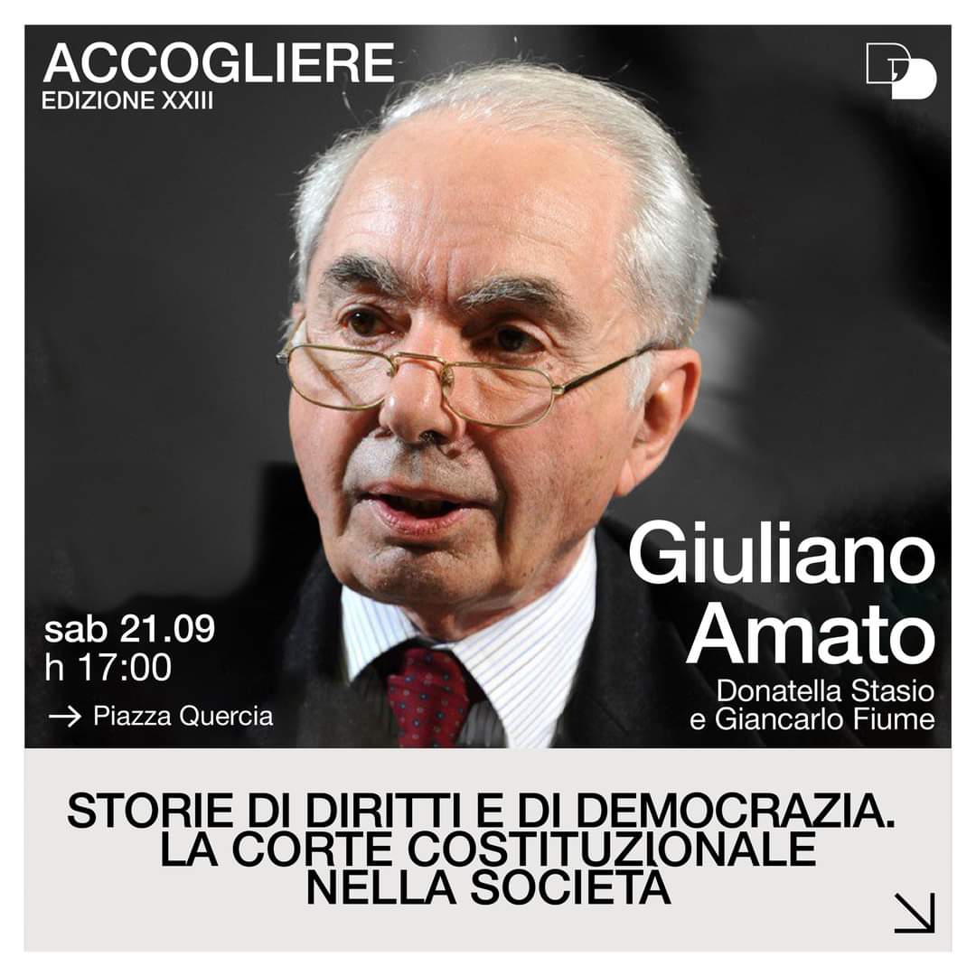 Dialoghi di Trani (@dialoghiditrani) on Twitter photo In che modo la Corte Costituzionale incide profondamente sulla vita e i diritti delle persone, oltreché delle istituzioni? Ne parleranno Giuliano Amato e @donatellastasio, autori del libro "Storie di diritti e democrazia" <a href="/feltrinellied/">Feltrinelli Editore</a> insieme a Giancarlo Fiume <a href="/TgrRaiPuglia/">Tgr Rai Puglia</a> In che modo la Corte Costituzionale incide profondamente sulla vita e i diritti delle persone, oltreché delle istituzioni? Ne parleranno Giuliano Amato e @donatellastasio, autori del libro "Storie di diritti e democrazia" <a href="/feltrinellied/">Feltrinelli Editore</a> insieme a Giancarlo Fiume <a href="/TgrRaiPuglia/">Tgr Rai Puglia</a>