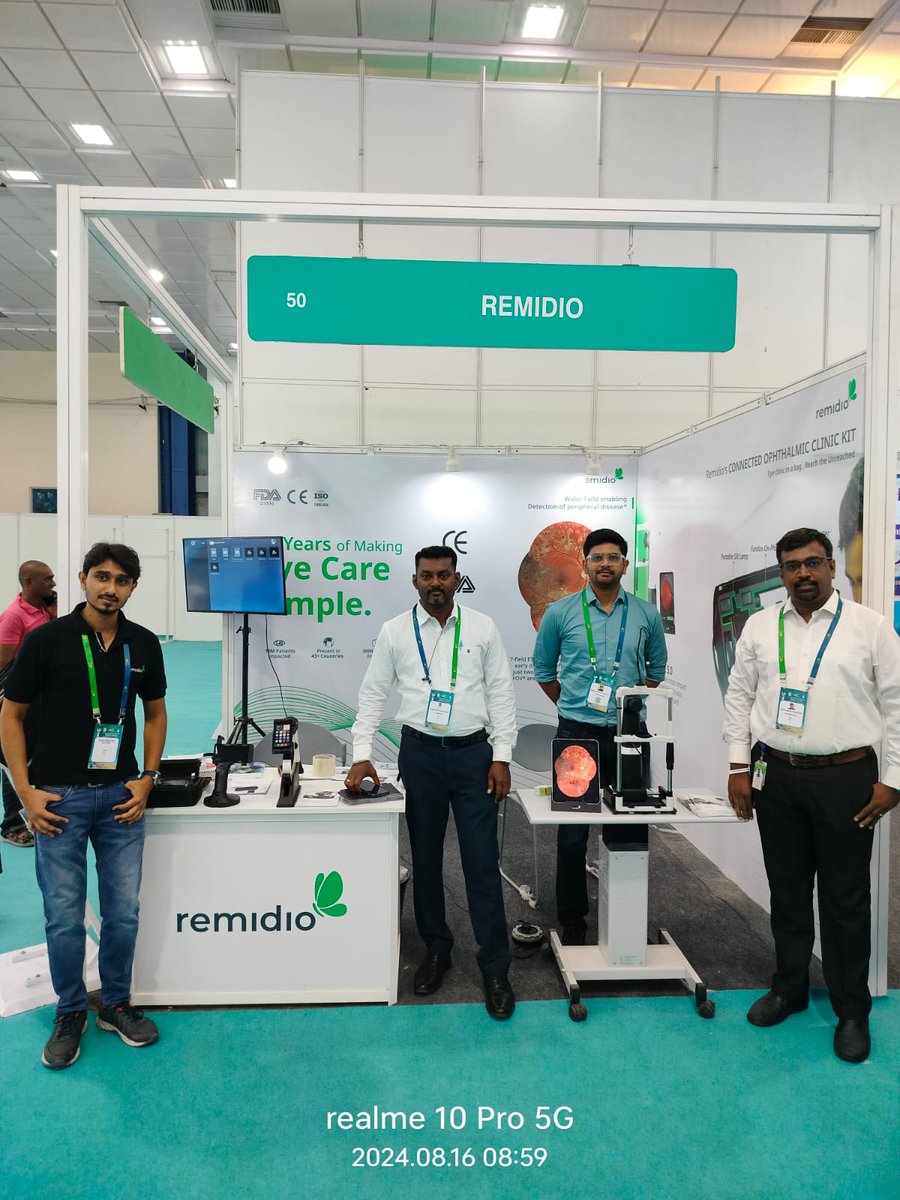 Remidioconnect's tweet photo. It’s always exciting to be part of the Tamil Nadu Ophthalmic Association’s annual conference – ChennEye 2024!
Thank you, TNOA, for hosting us! We look forward to participating in TNOA 2025.
#remidio #conference #widefieldcamera #ophthalmologist #visioncare #diagnosticdevice https://t.co/8XLhDB7Xxw