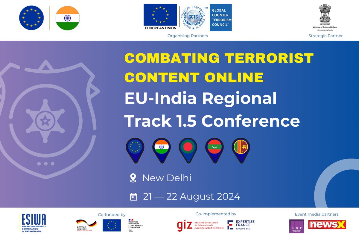 EU in India (@eu_in_india) on Twitter photo ๐ช๐บ๐ค๐ฎ๐ณ <a href="/EU_in_India/">EU in India</a> + <a href="/GCTCWORLD/">Global Counter Terrorism Council</a> + <a href="/MEAIndia/">Randhir Jaiswal</a> + <a href="/ESIWA_EU/">ESIWA_EU</a> to host regional conference to discuss current and emerging threats in online radicalisation and ways to jointly counter exploitation of online spaces by extremist & non-state terrorist actors.
๐eeas.europa.eu/delegations/inโฆ ๐ช๐บ๐ค๐ฎ๐ณ <a href="/EU_in_India/">EU in India</a> + <a href="/GCTCWORLD/">Global Counter Terrorism Council</a> + <a href="/MEAIndia/">Randhir Jaiswal</a> + <a href="/ESIWA_EU/">ESIWA_EU</a> to host regional conference to discuss current and emerging threats in online radicalisation and ways to jointly counter exploitation of online spaces by extremist & non-state terrorist actors.
๐eeas.europa.eu/delegations/inโฆ