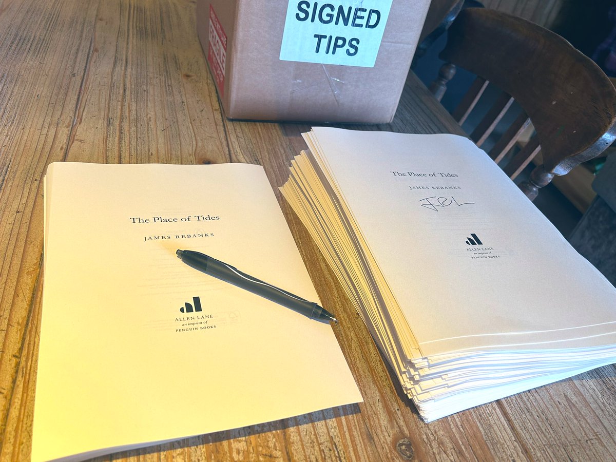 Mad numbers of pre-orders of The Place of Tides 

Just another 4000 to sign… this book game has gone insane 

I’ll never take this for granted - THANK YOU 

Ask your or one of my local Indie bookshop/s if you want a signed one - <a href="/BookendsCarl/">Bookends Carlisle www.bookscumbria.com</a> <a href="/VereyBooks/">VereyBooks</a> <a href="/SReadBooks/">Sam Read Bookseller</a> etc xxx
