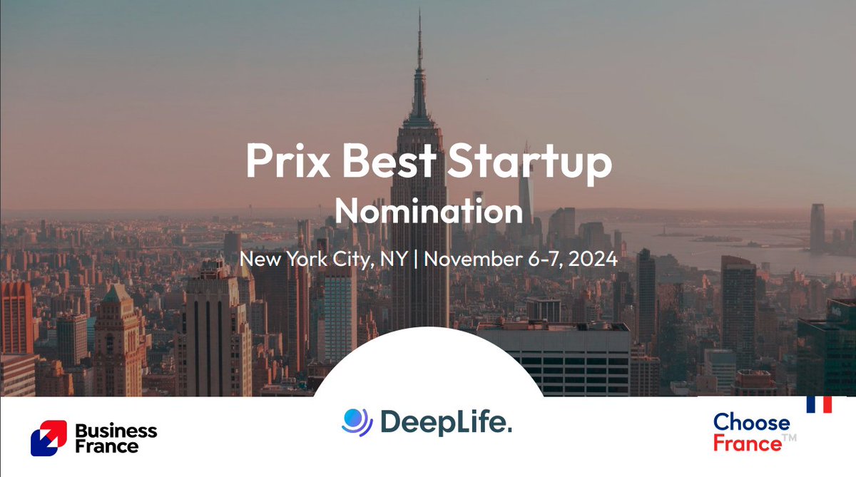 DeepLifeAI's tweet image. 🎉 Proud to announce #DeepLife’s nomination for the 2024 #PrixGalienUSA Best Startup Award! Our AI-driven solutions are transforming drug development by creating digital twins of cells to accelerate discoveries and improve patient care.
#FrenchHealthcare #ChooseFrance