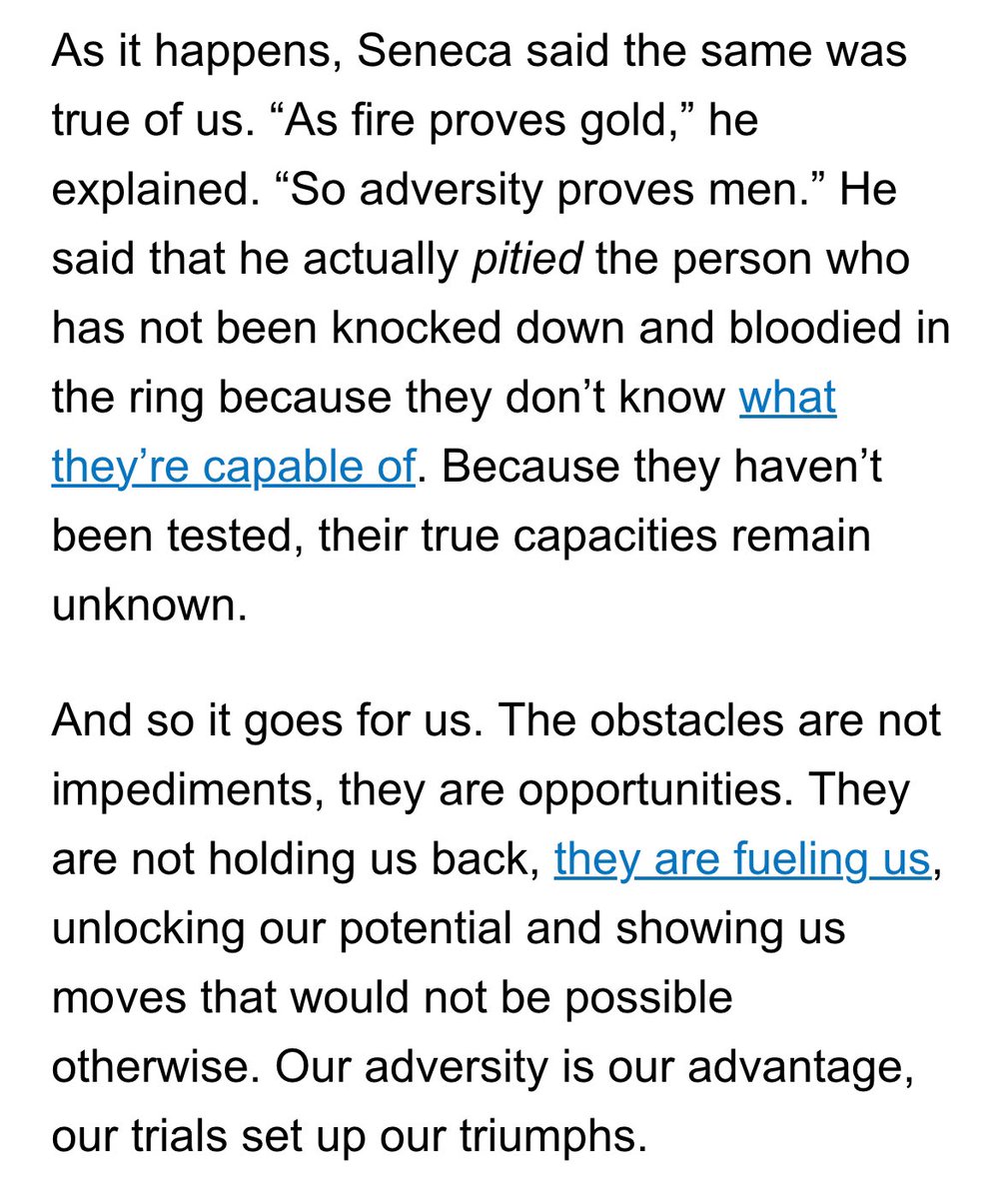 Eric Ewald (@ericewald_iowa) on Twitter photo There Are Some Things Only Adversity Unlocks
The Obstacle is the Way
#DailyStoic #Stoic #Stoicism There Are Some Things Only Adversity Unlocks
The Obstacle is the Way
#DailyStoic #Stoic #Stoicism