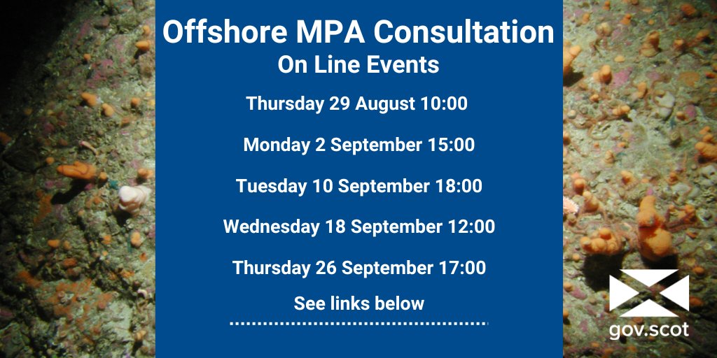 Marine Protected Areas (MPAs) have an important role to play in conserving the seas.

We are now consulting on fisheries management measures for existing MPAs &amp; want to hear your views.

Consultation will run for 8 weeks with in - person and virtual events
