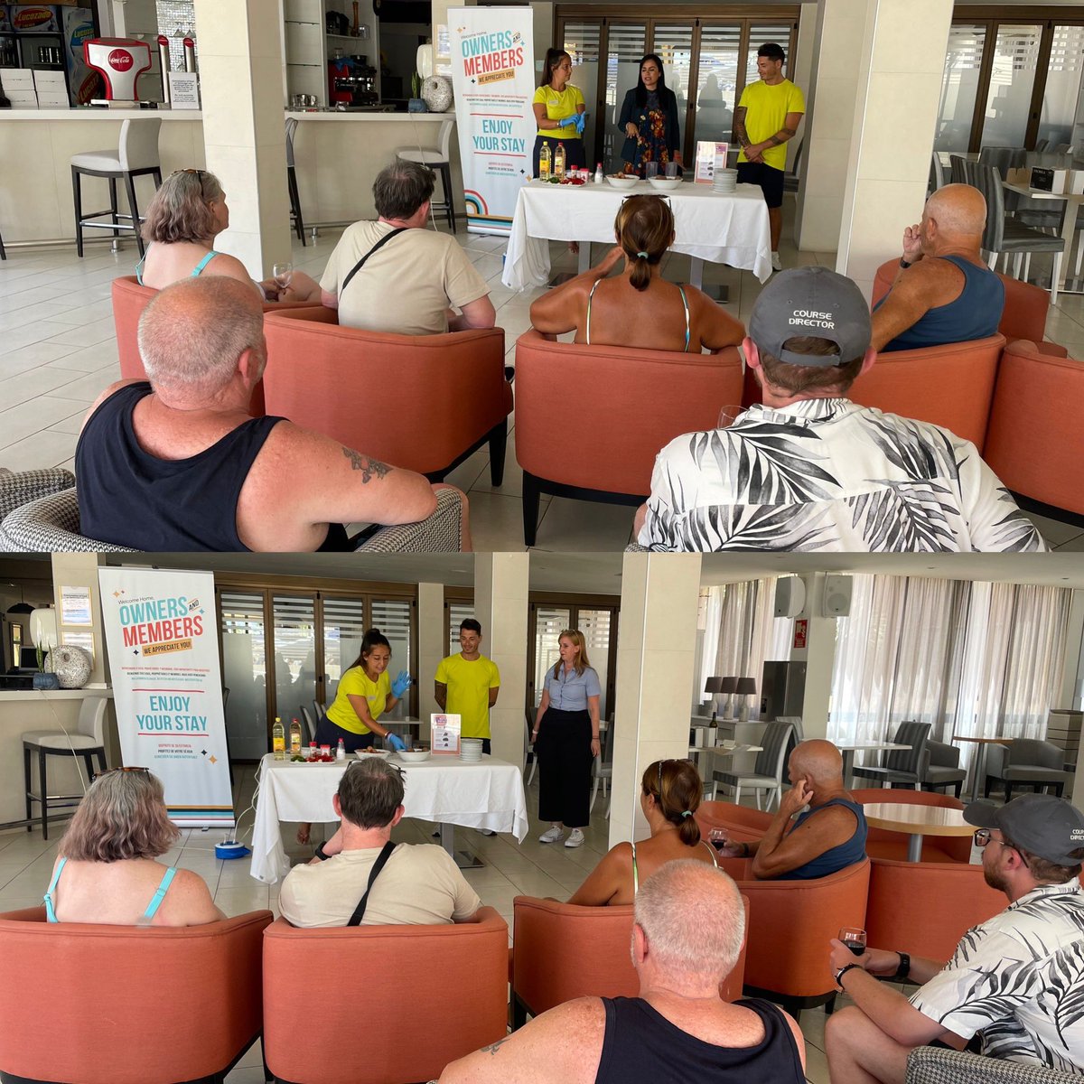 To celebrate #NationalPotatoDay we have held an exclusive event for our Owners and Members, they have learned how to make “Mojo” (Typical Canarian Sauce) and the variety of potatoes we have on our islands. #RoyalSunsetBeachClub <a href="/ClaudiaGMorell/">Claudia García</a> <a href="/Carlota_Pkent/">Carlota</a> @EsmeraldaS52925