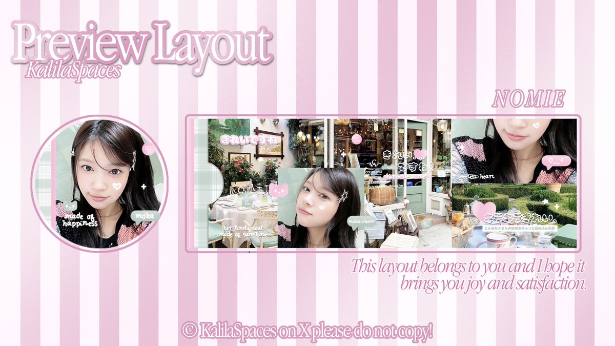 KalilaSpaces's tweet photo. repost or any interaction will be appreciated! 🎀

hi mentimun 🥒🥢 aku bawa 3 layout ready stock rei moka dan wonyoung pake katalog nomie nih!! harganya 10k/each 💗💗 kalo retext +2k ya mentemenn dan aku open req juga! 🫶🏻

#zonauang https://t.co/85LG7b7An8