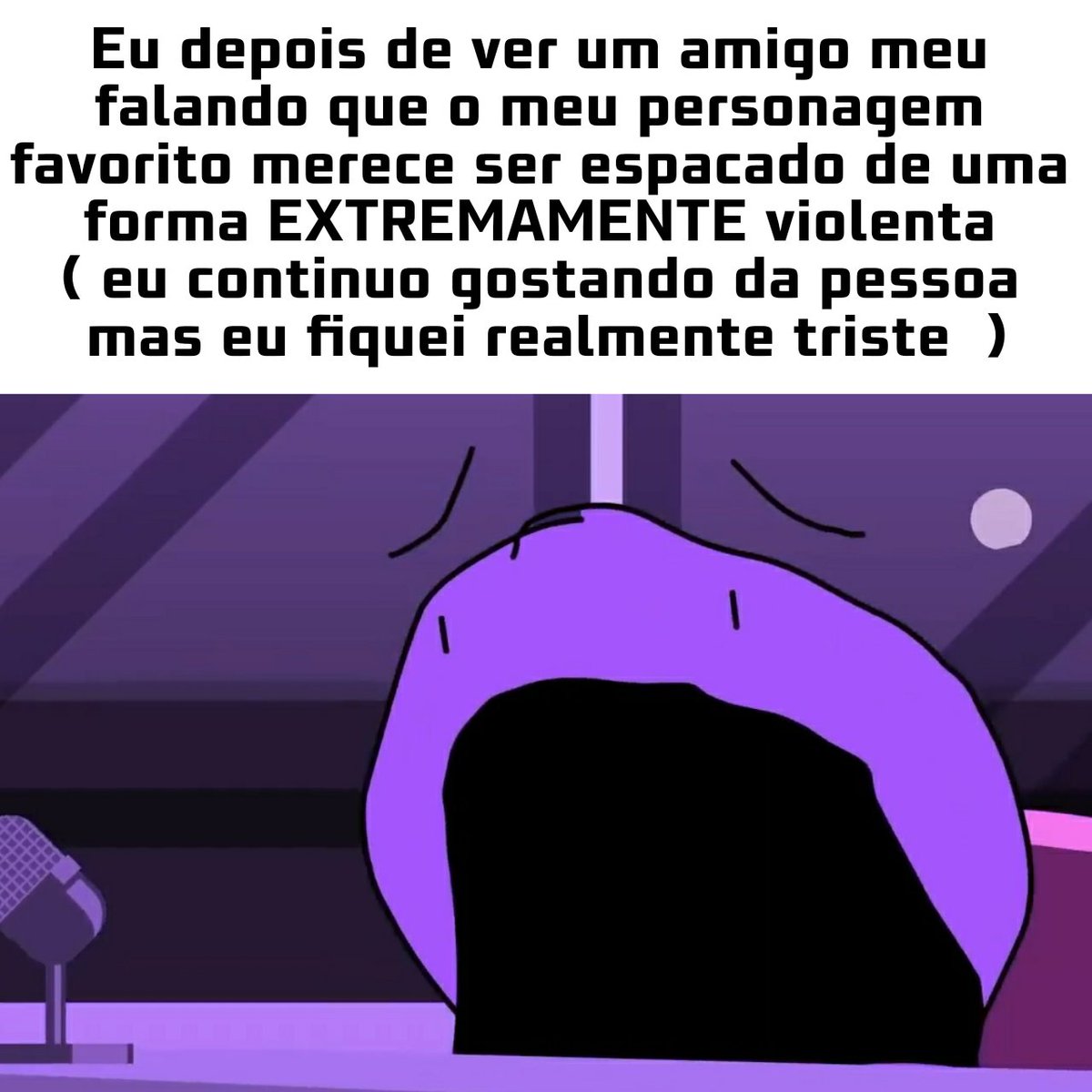 Meu filhote não merece isso, eu sei que ele é irritante e é basicamente uma cópia ruim de outro personagem ( extremamente amado por esse meu amigo ), mas o meu filhote ele não merece morder o meio fio :(