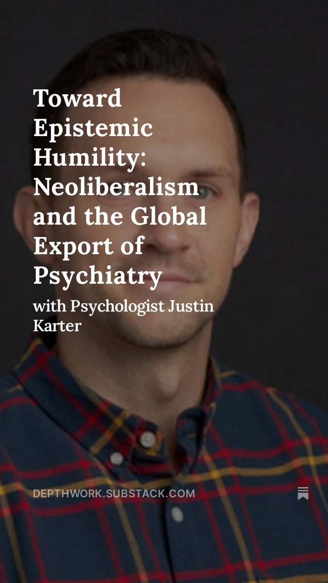 I got to chat with <a href="/justinkarterphd/">Justin Karter</a> on the Depth Work Podcast, on the global mental health movement, commercialized science, and the psychological humanities.
open.substack.com/pub/depthwork/…