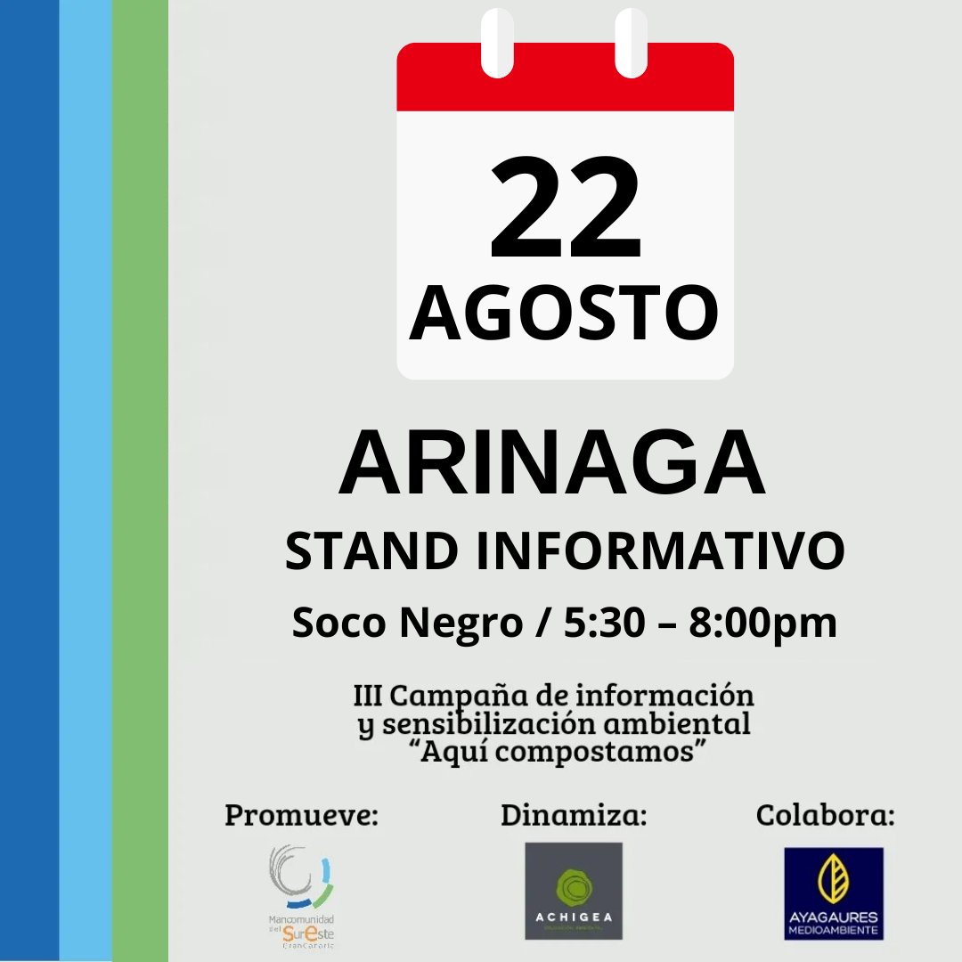 📢Tenemos muchas ganas de informarte sobre las novedades del Servicio de Recogida selectiva de Residuos Orgánicos de La Mancomunidad del Sureste.

🟤Si quieres aportar los residuos orgánicos de tu hogar en el “contenedor marrón” para que puedan ser transformados en