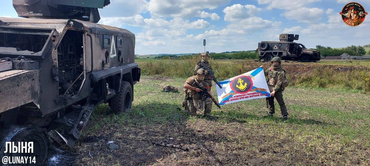 Dambiev1's tweet photo. Marines 810 and destroyed Ukrainian Armed Forces soldiers in Kursk region. #Kur https://t.co/9xPQwhXgU6