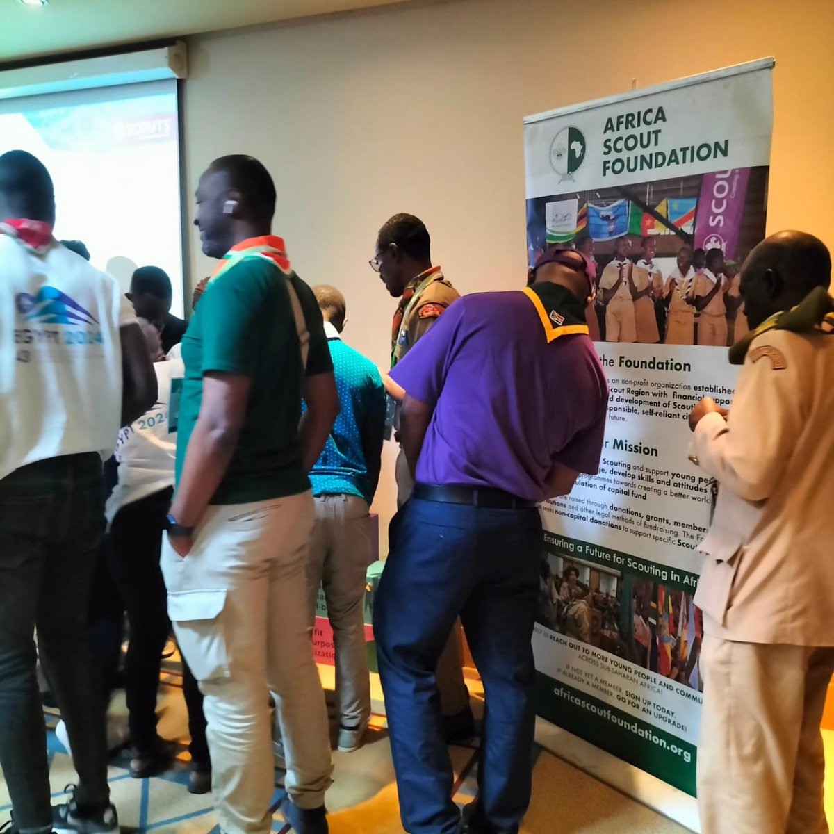 AfricaScoutFund's tweet photo. The #ScoutConference is well underway here in Cairo.On day 3, we have joined the African friends during the regional meeting to connect and discuss key topics.
Join us for the #ASFGathering later today @6pm at Abdeen 2&3 (level -3)
#WorldScoutConference #scouts #ASF https://t.co/e33rhZxNIh