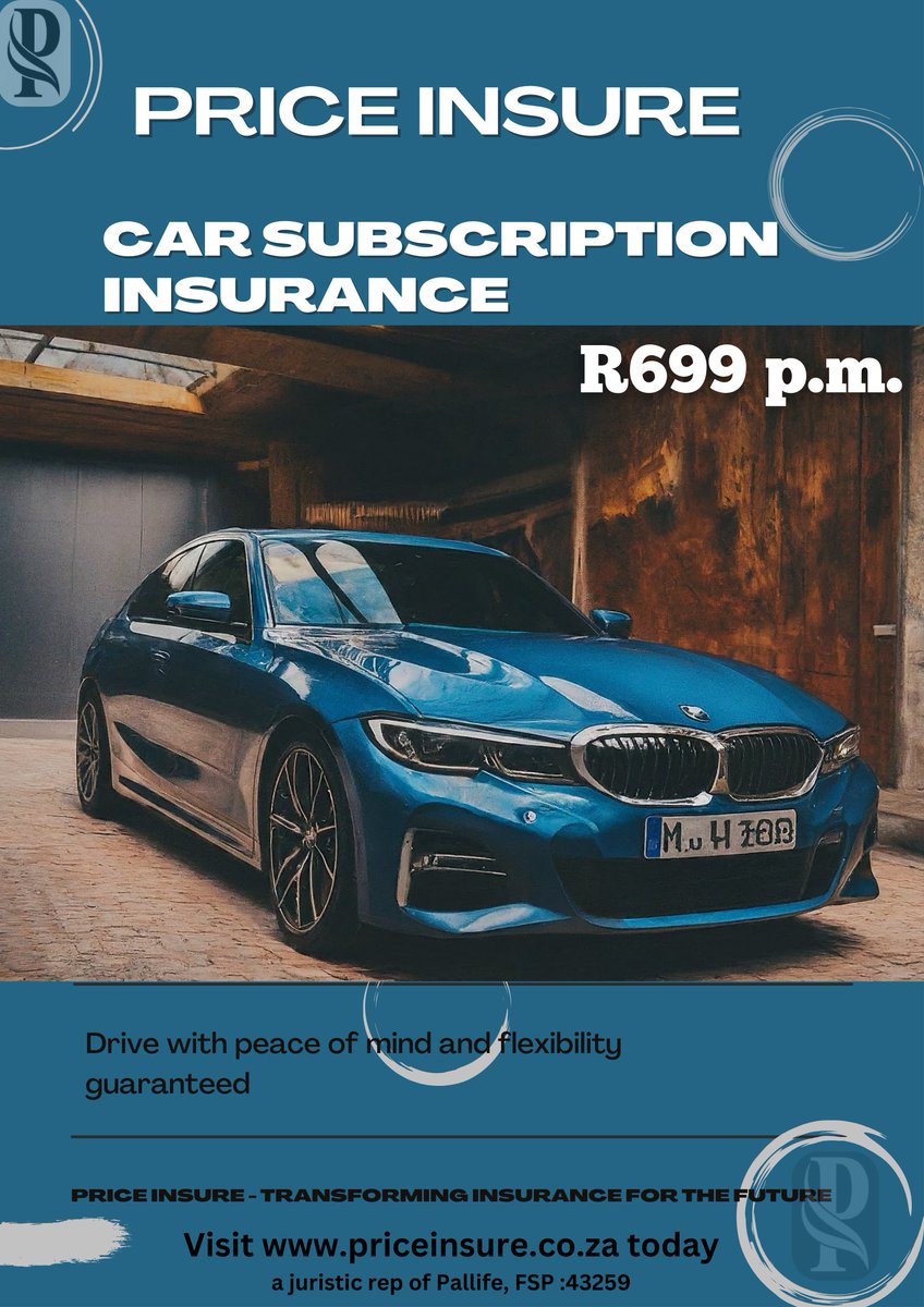 Price_Insure's tweet photo. Hi, I know you are paying more for your Car Insurance because you are not using Car Subscription Insurance.
It's time for change, visit https://t.co/frT5HFSLUS today and enjoy a hassle-free comprehensive insurance.
#PriceInsure #Insurance #SubscriptionInsurance https://t.co/SzNlZugZNS