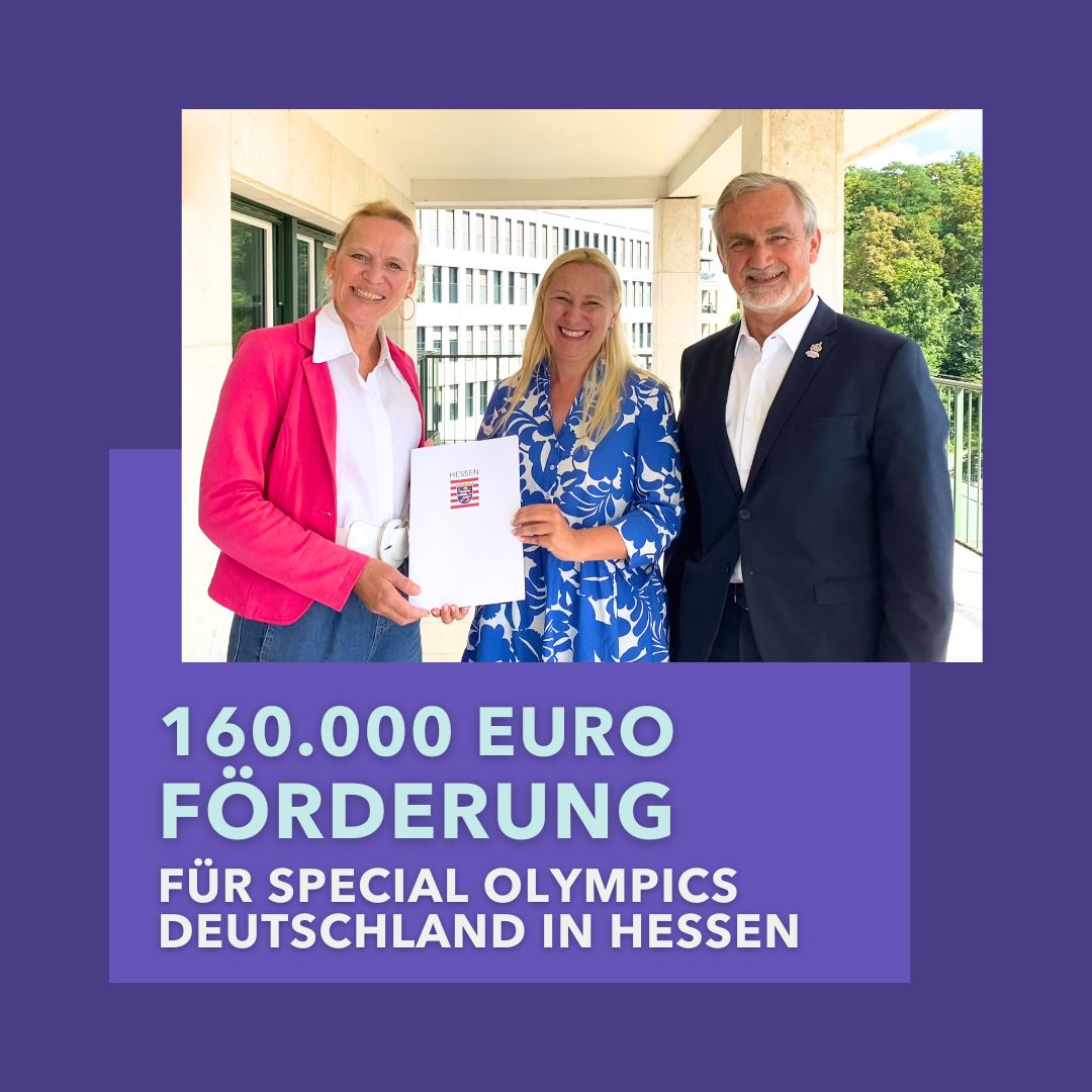 Wir fördern die Arbeit von @SOHessen mit 160.000 Euro. "Special Olympics Hessen ist ein wertvoller Partner, denn der Verein verbessert die Teilhabe von Menschen mit geistiger Behinderung im Sport, aber auch in der Gesellschaft", betont Sportministerin Diana Stolz.