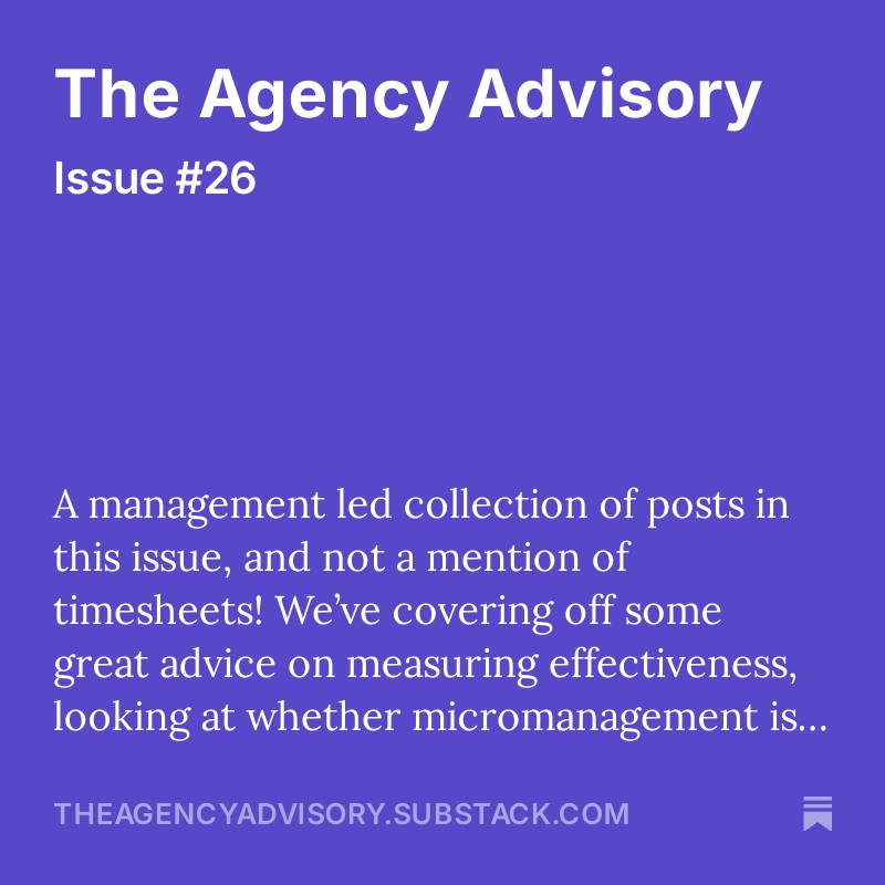 Westofcenter's tweet photo. Issue #26 of The Agency Advisory is out. If there's anyone from the world of #PR #Communications #PublicRelations still on X, then do give it a read. I'd love to get a few more subscribers! 

https://t.co/hnYRN8JXAG https://t.co/v0isK1QbVP