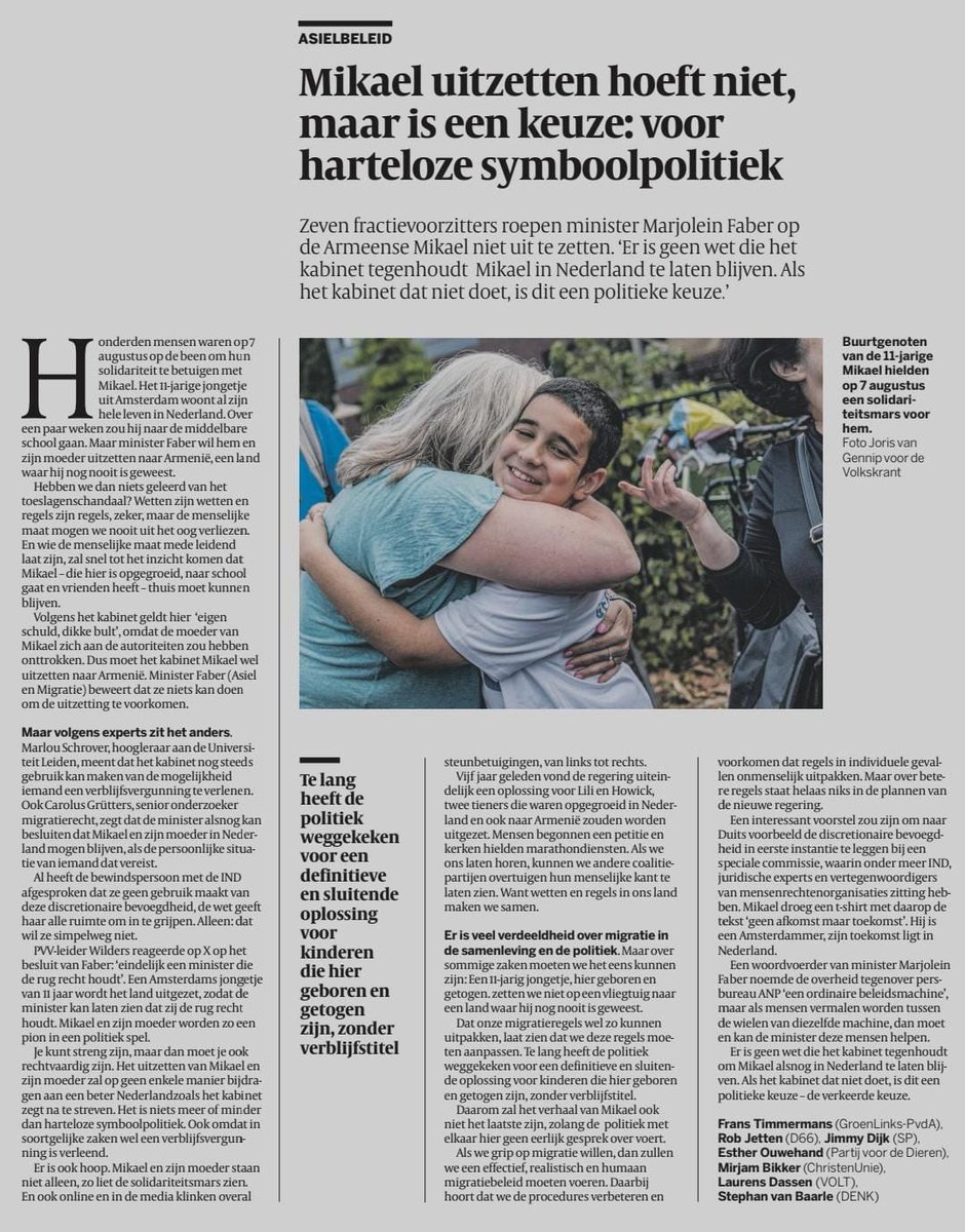 jimmydijk's tweet image. Laat kinderen niet de dupe worden van de problemen van volwassenen.

Stop met deze symboolpolitiek en organiseer duidelijk en humaan migratiebeleid.