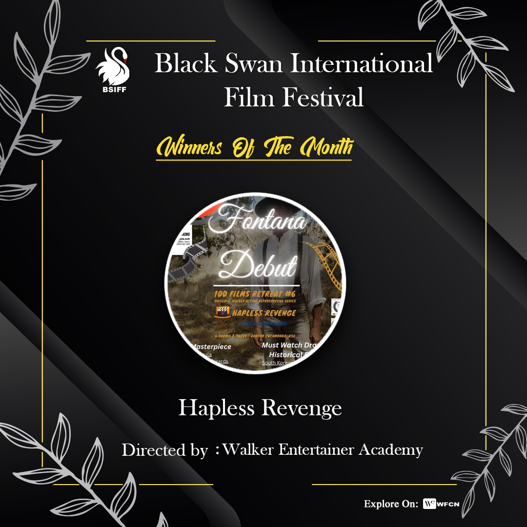 bsiff_official's tweet photo. A standing ovation to Phillip E. Walker for this incredible achievement at the Black Swan International Film Festival! https://t.co/Ro0iRS9Buz