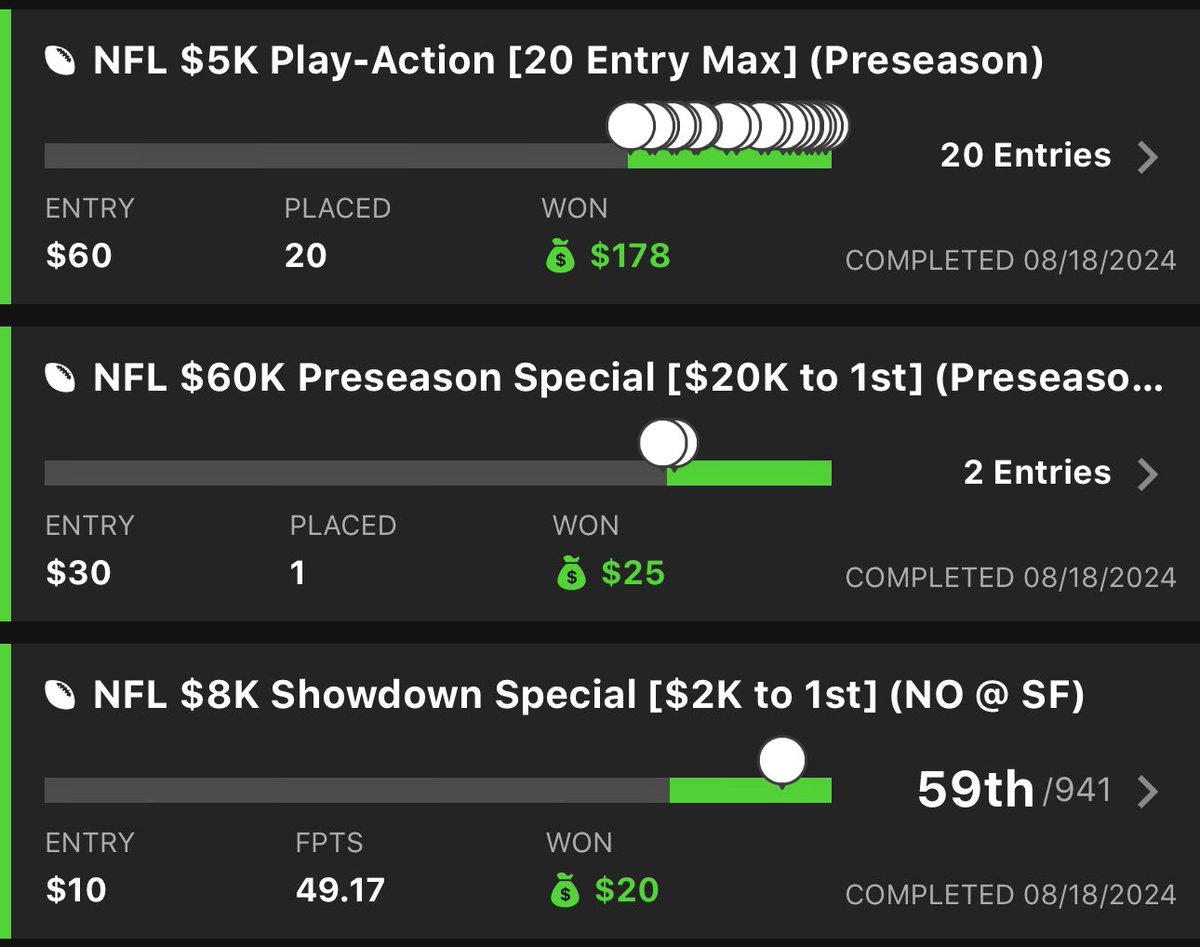 Preseason 🔥#NFL #DraftKings