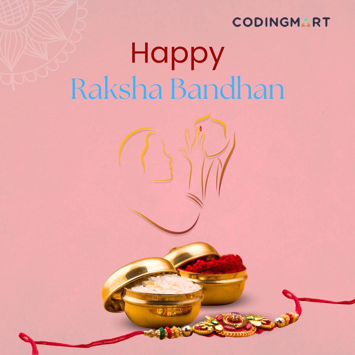 codingmart's tweet photo. Wishing everyone a very Happy Raksha Bandhan! π
Letβs celebrate this special day with love, joy, and the cherished bond we share with our loved ones. May your day be filled with happiness and memorable moments! π
#RakshaBandhan #Family #Celebration #Tech #Codingmart https://t.co/GPBRaGDkp6